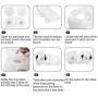 MILIFUN Elevated Double Cat Dog Bowls, Pet Food and Water Bowl with 15°Tilted Raised, Pet Feeding Basic Bowl for Cats Small Dogs and Other Small Animals White