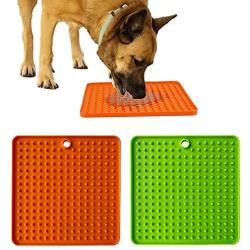 GNB PET 2 Pack Licking Mat for Dogs and Cats, Silicone Dog Lick Mat Slow Feeder Dog Bowls, Calming Mat for Anxiety Relief, Pet Boredom Buster, Perfect for Dog Food, Cat Food