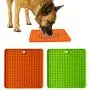 GNB PET 2 Pack Licking Mat for Dogs and Cats, Silicone Dog Lick Mat Slow Feeder Dog Bowls, Calming Mat for Anxiety Relief, Pet Boredom Buster, Perfect for Dog Food, Cat Food