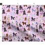 Spoonflower Fabric - Poodles Pink Toy Fancy Dog Pet Puppy Poodle Dogs Printed on Petal Signature Cotton Fabric by The Yard - Sewing Quilting Apparel Crafts Decor