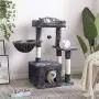 BEWISHOME Cat Tree Condo with Scratching Post Cat Tower Padded Plush Perch and Cozy Basket for Kitten MMJ11 BEWISHOME Cat Tree Condo with Scratching Post Cat Tower Padded Plush Perch and Cozy Basket for Kitten MMJ11