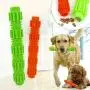 CHZHENG 2 Pcs Dog Toothbrush Stick, Durable Bad Breath Tartar Teeth Care Dog Chew Toy Soft Rubber Pet Toothbrush,for Small Medium Dogs,L