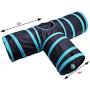 Toonol Foldable 3 Holes Pet Cat Tunnel Toys Indoor Outdoor Pet Cats Training Toy Kitten Rabbit Funny Play Tunnel House Toys