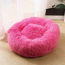 Vivi Bear Cat Bed Dog Bed Round pet nest Extra Soft Comfortable Cute,Cat Cushion Bed Washable,Oval Donut Nesting Cave Bed Suitable for Cats and Small Medium Dogs