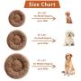 Donut Dog Beds for Small Medium Dogs Cats, Yonet Calming Dog Beds Round Pet Cat Bed Faux Fur Anti-Anxiety Machine Washable Warming Fluffy Orthopedic Puppy Beds with Muti-Color 23inch