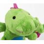 goDog, Dragons, Skinny, Squeaker Dog Toy, Chew Resistant, Durable Plush, Soft, Tough, Reinforced Seams, Green, Large