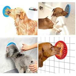 ANTOBLE Dog Slow Dispensing Treater Mat, Dog Lick Pad Peanut Butter Mat/Durable Silicone Distraction Device with Strong Suction Dog Lick Mat, Slow Feeder Lick Pad-2 Pack