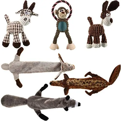 Squeaky Dog Toys 6 Pieces, Corduroy Stuffed Animal Dog Toy and No Stuffing Dog Chew Toy Cute Plush Pet Toy for Small Medium Dogs Cats Puppy Playing Chewing, Not Fit for Large Dogs Squeaky Dog Toys 6 Pieces, Corduroy Stuffed Animal Dog Toy and No Stuffing Dog Chew Toy Cute Plush Pet Toy for Small Medium Dogs Cats Puppy Playing Chewing, Not Fit for Large Dogs