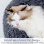 rabbitgoo Cat Bed for Indoor Cats, Fluffy Round Cat Bed for Small Dogs Kittens, Self Warming Calming Bed for Improved Sleep, Soft Plush Donut Cuddler Cushion Pet Bed, Non-Slip, Machine Washable, Gray