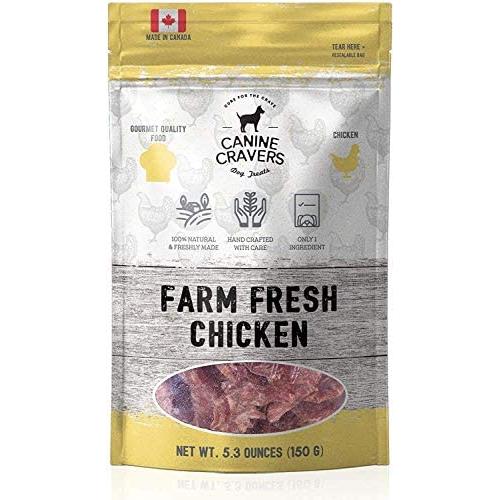 Canine Cravers Single Ingredient Dog Treats – Human Grade Air Dried Hypoallergenic Pet Food – Grain, Gluten, and Soy Free – 100% All Natural