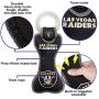 Pets First NFL Las Vegas Raiders Football Dental Tough Dog TUG Bone Toy with Built-in Squeaker Attached to a Safe Rubber Teething Toothbrush PET Toy, Team Color, (OAK-3310), 14 x 5