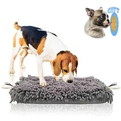 Faeny 17'' x 21'' Dog Snuffle Mat, Interactive Feed Game for Boredom, Mind Stimulating Food Puzzle Toy for Pets, Encourages Natural Foraging Skills, Durable Smell Training Blanket for Any Breed