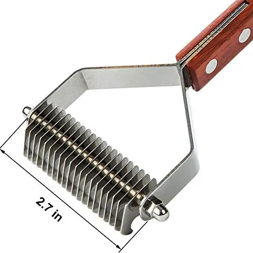MEETWIN Undercoat Grooming Rake, Dematting Stripper, Tool, Combs for Medium to Large Dogs, Cats, Stainless Steel Combines with Solid Wooden Handle MEETWIN Undercoat Grooming Rake, Dematting Stripper, Tool, Combs for Medium to Large Dogs, Cats, Stainless Steel Combines with Solid Wooden Handle