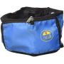 PET LIFE Wallet Folding Waterproof Zippered Collapsible Folding Travel Pet Dog Cat Bowl Feeder Waterer, One Size, Blue