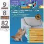 Claw Stopper (9 Piece Set) Cat Furniture Protection Kit - Includes 8 X-Large Scratch Guard Sheets and 82 Specialized Pins - Easy to Install, Compatible with Sofas, Chairs and Couches - Pet-Safe Vinyl Claw Stopper (9 Piece Set) Cat Furniture Protection Kit - Includes 8 X-Large Scratch Guard Sheets and 82 Specialized Pins - Easy to Install, Compatible with Sofas, Chairs and Couches - Pet-Safe Vinyl