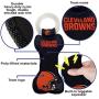 Pets First NFL Cleveland Browns Football Dental Tough Dog TUG Bone Toy with Built-in Squeaker Attached to a Safe Rubber Teething Toothbrush PET Toy, Team Color, 14 x 5 (CLE-3310)
