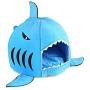 cocopet Shark Bed for Small Cat Dog Cave Cozy Bed Removable Cushion,Waterproof Bottom