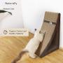 Famgizmo Premium Cat Scratcher Incline Scratching Pad Cardboard Lounge Bed with Ball Toy Catnip 68 x 36 x 27 cm Multiple Scratching Angles Uperior Cardboard & Durable Construction