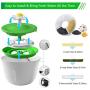 THMY Cat Water Fountain,Cat Fountain with Water Level Window,Cat Water Dispenser,Pet Water Fountain,3 Modes Pet Drinking Fountain for Dog and Cat with 2 Filters,Green
