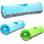 ocijf179 Cat Tunnel Funny Cats Dogs Collapsible Game Suspended Ball Tunnel Tube with Hole Pet Toy - Blue