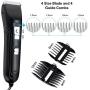 FYLD Dog Clippers Shaver 12V High Power for Thick Heavy Coats Quiet Plug-in Pet Electric Professional Hair Grooming Clippers kit with Guard Combs Brush for Dogs Cats and Other Animals