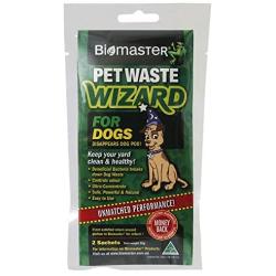 Pet Waste Wizard Digester Sachets, Beneficial Enzymes to Break Down Waste, (100% Natural Concentrate, 2 Sachets)