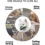 LUCKYPAW Nylon Dog Muzzle for Small Medium Large Dogs, Air Mesh Breathable and Drinkable Pet Muzzle for Anti-Biting Anti-Barking Licking