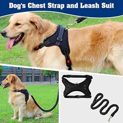 Dog Harness & Leash Set No-Pull Pet Vest with Round Braided Leash Safe Vest with Adjustable Breathable Mesh Pet Harness Soft Oxford Outdoor for Dogs Easy Control for Small Medium Large Dogs