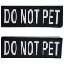 Leash Boss Service Dog Vest Patches - Embroidered 2 Pack - Hook and Loop Both Sides - 3 Sizes (Do Not Pet, Large - 2 x 6 Inch)