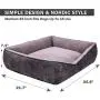 Coohom Rectangle Washable Dog Bed,Warming Comfortable Square Pet Bed Simple Design Style,Durable Dog Crate Bed for Medium Large Dogs (25 INCH, Black) Coohom Rectangle Washable Dog Bed,Warming Comfortable Square Pet Bed Simple Design Style,Durable Dog Crate Bed for Medium Large Dogs (25 INCH, Black)