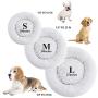 SUNSTYLE Soft Plush Round Pet Bed for Cats Or Small Dogs Cat Bed Self Warming Autumn Winter Indoor Sleeping Cozy Pet Bed for Small Dogs and Cats Donut Anti Slip Bottom (S(20''x20''), Gray)