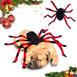 senyouth Christmas Dog Toys, Dog Spider Costume Fun Party Dress Up Accessories Furry Small to Medium Dogs Simulation Spider Pet Costume Cosplay Dress Up Christmas Dog Costume Toy Accessories