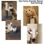Cat Scratching Post Tower Vertical Sisal Rope Kitten Scratcher Tree Tall Carpet Base Scratch Posts with Interactive Ball for Kitties Large Cats and Pets