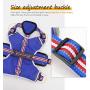 Didog Escape Proof Dogs Harness,Soft Breathable Padded & Reflective,Adjustable No Pull Dog Harness with Lift Handle & Double Leash Clips for Medium Large Dogs Walking Hiking Training,Blue,S