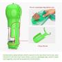 Dog Water Bottle Portable - 3 IN 1 Pet Water Bowl 300ML Drinking Cup with Little Shovel and Garbage Bags Box Dog Accessories - ABS Pet Water Bottle Outdoor for Walking Hiking Travel (Green)