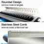 SOMORE Pets Grooming Tool 2 Sided Undercoat rake for Cats and Dogs Safe dematting Comb Brush Removing No More Nasty Shedding and Flying Hair