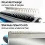 SOMORE Pets Grooming Tool 2 Sided Undercoat rake for Cats and Dogs Safe dematting Comb Brush Removing No More Nasty Shedding and Flying Hair SOMORE Pets Grooming Tool 2 Sided Undercoat rake for Cats and Dogs Safe dematting Comb Brush Removing No More Nasty Shedding and Flying Hair