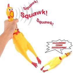 Fun Pet Dog Puppy Shrilling Rubber Chicken Chew Sound Squeeze Screaming Toy Gift