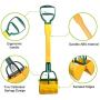 Pooper Scooper for Pet Waste,Best Long Handle Jaw Clamp Scooper with Poop Bags, Great in Grass, Gravel, Snow, Dirt, Cement (Yellow, 27 in)