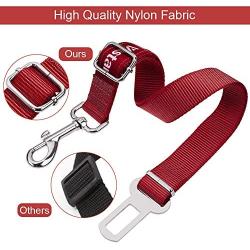 Vastar 2 Packs Adjustable Pet Dog Cat Car Seat Belt Safety Leads Vehicle Seatbelt Harness
