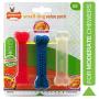 Nylabone Moderate Flexible Dental Dog Chew Toy Bones, 3 Pack, Bacon, Chicken Flavoured, X-Small, for Dogs Up to 7 kg