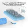 Atlamia Self Cleaning Slicker Brush,Dog Brush & Cat Brush with Massage Particles, Removes Loose Hair & Tangles,Skin Friendly & Promote Circulation