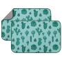 PUPTECK Waterproof Dog Food Mat - 2 Pack Highly Absorbent Washable Non Slip Dog Feeding Mat, Water Bowl Mat for Dogs, Puppy Pee Pads, Pet Crate Mat