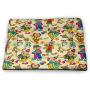 Nursery Dog Mat Children Kid Apes Monkeys Playing in Exotic Forest with Big Trees and Daisy Blooms Pet Mats for Food and Water Multicolor