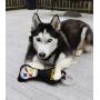 Pets First NFL Pittsburgh Steelers Dental Dog TUG Toy with Squeaker. Tough PET Toy for Healthy Fun, Teething & Cleaning Pets Teeth & Gum, Team Color, one Size (PIT-3310)