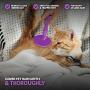Round Bristle Pet Brush for Dogs and Cats - Gentle Grooming for Short or Long Hair - Soft Tool for Sensitive Skin Removes Dander, Dirt, and Detangles - Purple