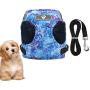 VILLCASE Dog Vest Harness and Leash Set for Walking Escape Proof Small Cat and Dog Harness Breathable Pet Pulling Strap with Reflective Strap Comfort Fit for Pet Kitten Puppy Rabbit (Blue, Size XS)