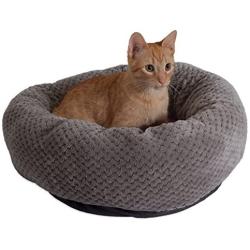 Petmate Jackson Galaxy 80810 18'' Gray/Pink Deluxe Donut Cat Bed