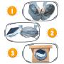 Lepawit 2-in-1 Cat Tunnel Tube 3-Way Feline Tunnel with Removable Mat Cushion Cat Bed Collapsible Crinkle Inside Cat Maze Toys with Hanging Ball for Indoor Cats Kittens