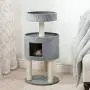 PETMAKER Kitty Cat Condo with Overhead Balcony, Grey